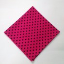 Black on Dark Pink - 10" POLKA DOT Unisex Men Women Pocket Square Handkerchief Hanky - 100% Cotton